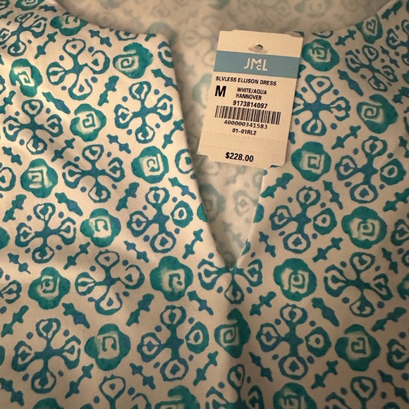 J. McLaughlin Teal and White Floral Dress - Picture 5 of 5